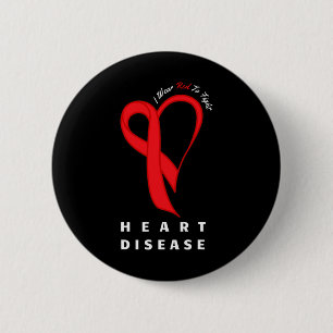 Kleidung Red to Fight Heart Disease Awareness Chd Button