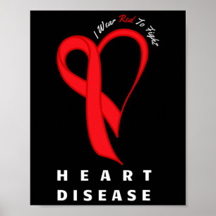 Kleidung Red to Fight Heart Disease Awareness Chd Poster