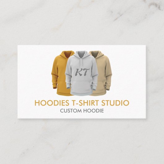 Kleidung Sweatshirt Custom Hoodies Visitenkarte (Vorderseite)