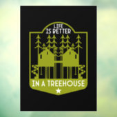 Kleidung und Dekoration von Baumhäusern Fensteraufkleber (Blatt 3)