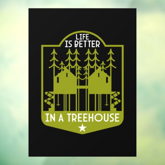 Kleidung und Dekoration von Baumhäusern Fensteraufkleber (Blatt 3)