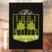 Kleidung und Dekoration von Baumhäusern Fensteraufkleber (Blatt 2)