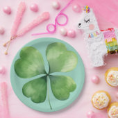 Kleidung und Kleeblätter Pappteller (Party)