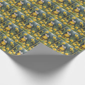 Kleidung und Maus im Regen Geschenkpapier (Ecke)