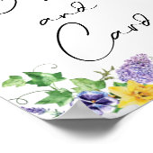 Kleidung und Wildblumen Unterschreiben Poster (Ecke)