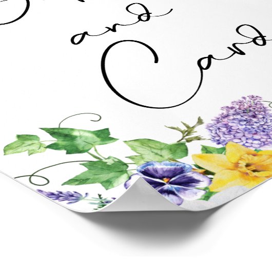 Kleidung und Wildblumen Unterschreiben Poster (Ecke)