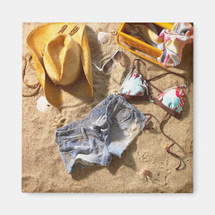 Kleidung verlassen hinten auf Strand Magnet