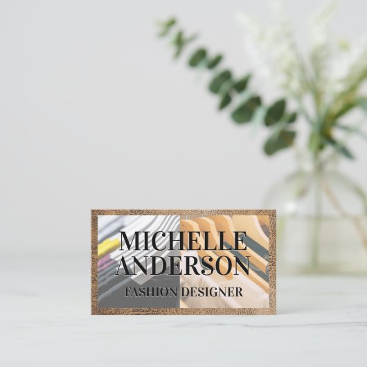 Kleidung | Wardrobe | Leder Visitenkarte (Stehend Vorderseite)