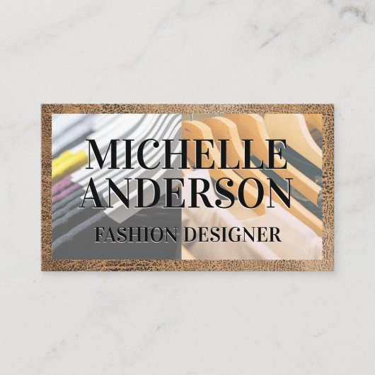 Kleidung | Wardrobe | Leder Visitenkarte (Vorderseite)