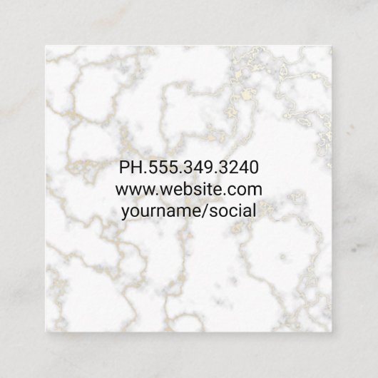 Kleidung | Wardrobe Quadratische Visitenkarte (Rückseite)