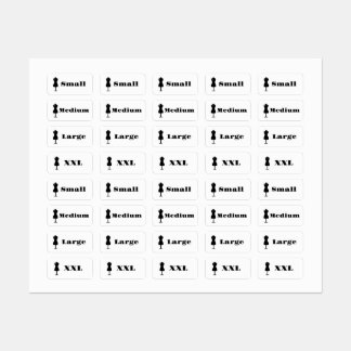 Kleidungsgröße Etiketten