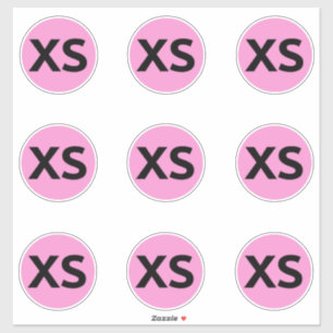 Kleidungsgrößenaufkleber Aufkleber