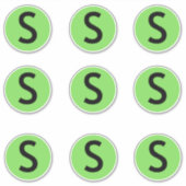 Kleidungsgrößenaufkleber Aufkleber (Vorderseite)