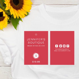 Kleidungsmarken hängen Tags Kleine Unternehmen ros