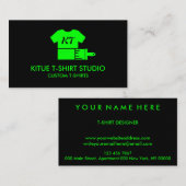 Kleidungsstück nach Maß Store Neon Green Pod Visitenkarte (Vorne/Hinten)