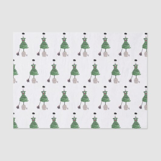 Kleidungsstück Topiary Ginger Jar Wrapping Paper Seidenpapier (Vorderseite)
