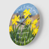 Kleidungsstücke in der Springtime Acrylwand Große Wanduhr (Winkel)