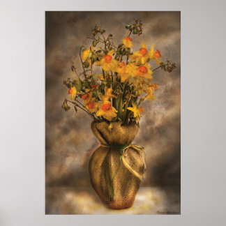 Kleidungsstücke in einer Burlap-Vase Poster