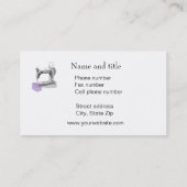 Kleidungsveränderungen, Schneiden und Nähen Visitenkarte (Rückseite)