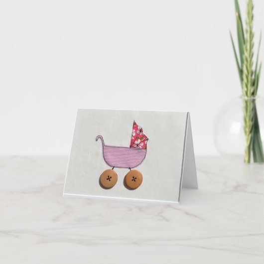 Klein, 10,2 cm x 14,2 cm Klappgeklappte neue Babyk Dankeskarte (Vorderseite)