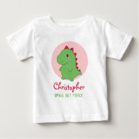 Klein aber fierce | Funny Niedlich Dino Chibi T-Re