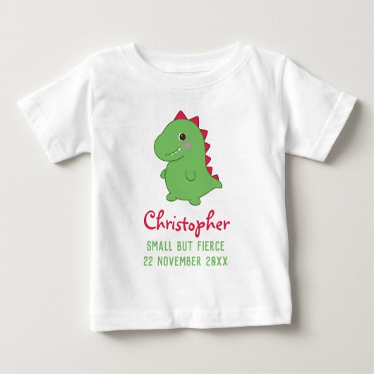 Klein aber fierce | Funny Niedlich Dino Chibi T-Re Baby T-shirt (Vorderseite)