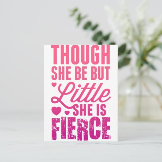 Klein aber fierce postkarte (Stehend Vorderseite)