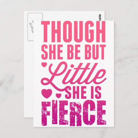 Klein aber fierce postkarte (Vorne/Hinten)