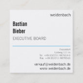 Klein aber kühl quadratische visitenkarte (Vorderseite)