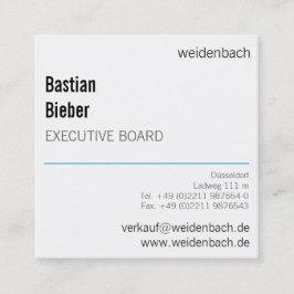 Klein aber kühl quadratische visitenkarte