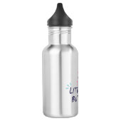 Klein aber laut edelstahlflasche (Links)