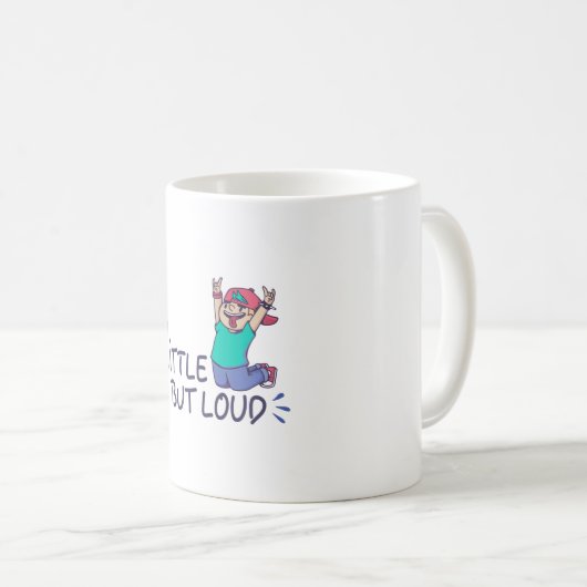 Klein aber laut kaffeetasse (VorderseiteRechts)