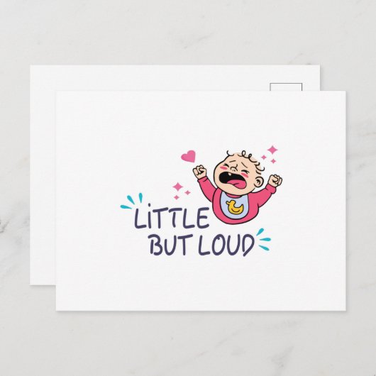 Klein aber laut postkarte (Vorne/Hinten)