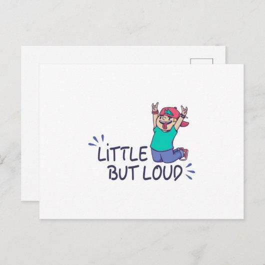 Klein aber laut postkarte (Vorne/Hinten)