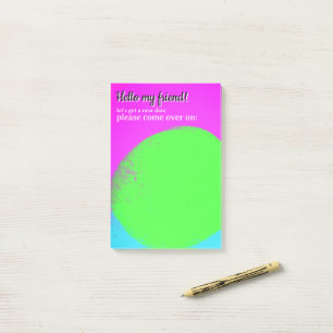 klein aber leuchtendes Neon-Grün Post-it Klebezettel