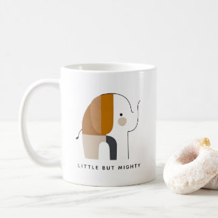 klein aber mächtig Minimalistischer Elefant Kaffeetasse