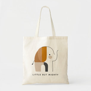 klein aber mächtig   Minimalistischer Elefant Tragetasche