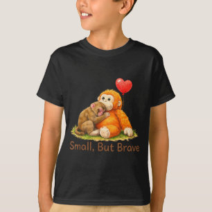 Klein aber tapfer süß Punch Monkey Liebesdesign T-Shirt