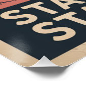 Klein anfangen. Stetig bleiben Poster (Ecke)