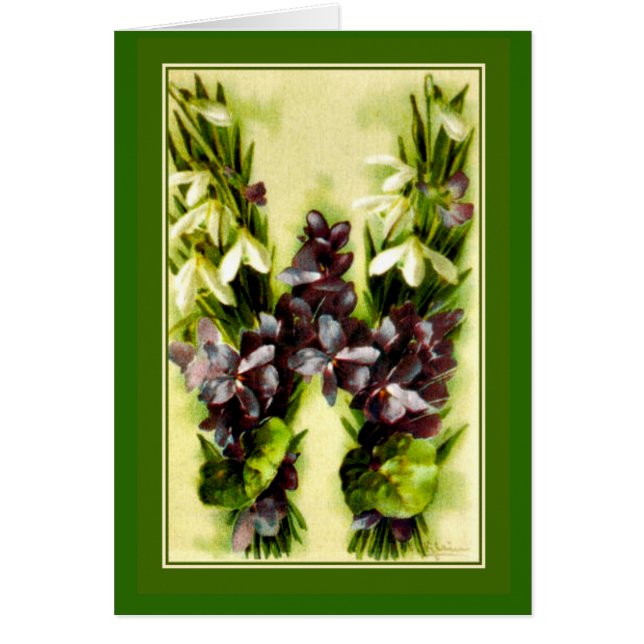Klein Blumen-Alphabet-blauer violetter Buchstabe W (Vorne)