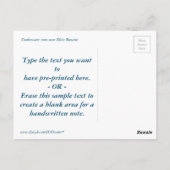 Klein Bonaire Postkarte (Rückseite)