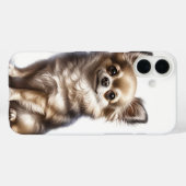 KLEIN BROWN LANGE HAIRED CHIHUAHUA PUPPY HUND Case-Mate iPhone HÜLLE (Rückseite (Horizontal))