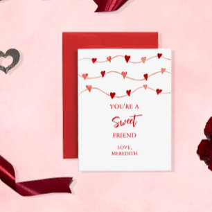 Klein Du bist ein süßer Freund Valentinstag Mitteilungskarte
