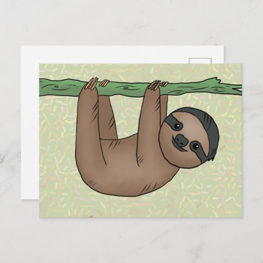 Klein Faultier Postkarte (Vorne/Hinten)