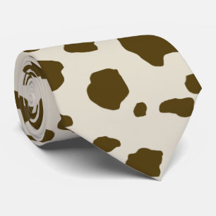 Klein Gedrucktes DES KUH-HAUT-Brauns Krawatte