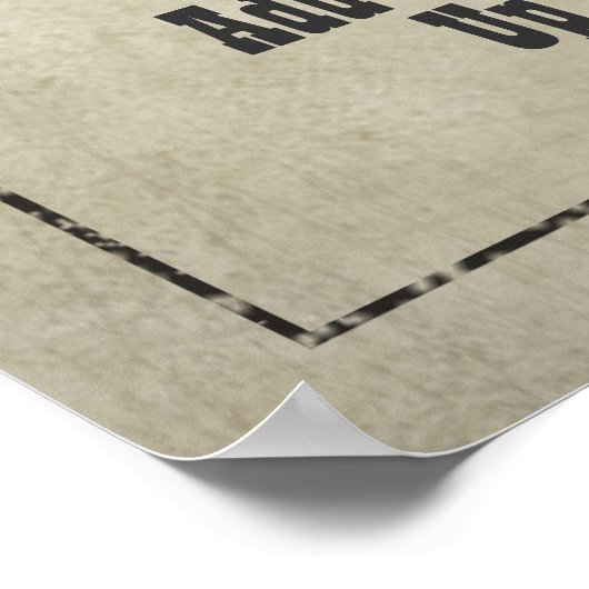 KLEIN — GEWOLLT POSTER-Vorlage Poster (Ecke)