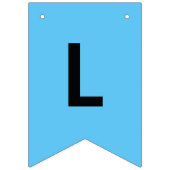 "KLEIN MAN IST 1" - ERSTER GEBURTSTAG - blau Wimpelkette (Zweite Fahne)