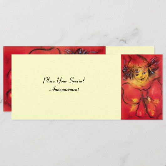 KLEIN MIT ROTEM RIBBON, Gelbcreme Ankündigung (Vorne/Hinten)