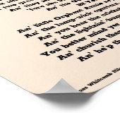 KLEIN ORPHANT ANNIE POEM POSTER (Ecke)