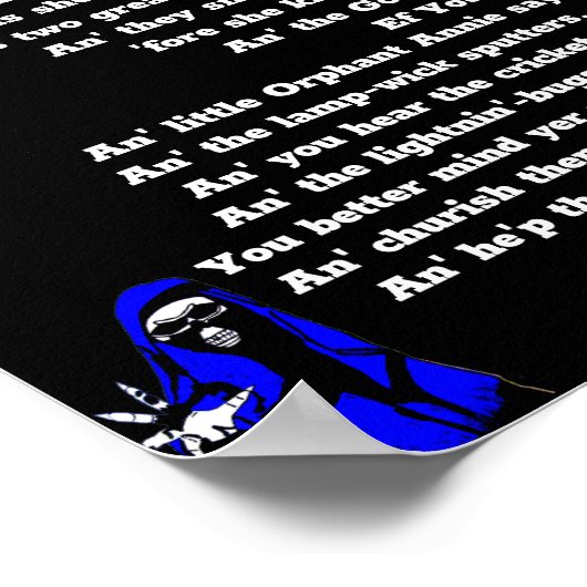 KLEIN ORPHANT ANNIE POEM POSTER (Ecke)